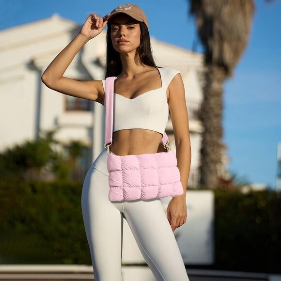 Stylish Quilted Puffer Crossbody Bag – Trendy Lightweight Essential for Women - Picture 3 of 7